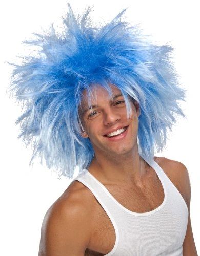 Funky Punk Blue Wig - Blue Hair - Halloween