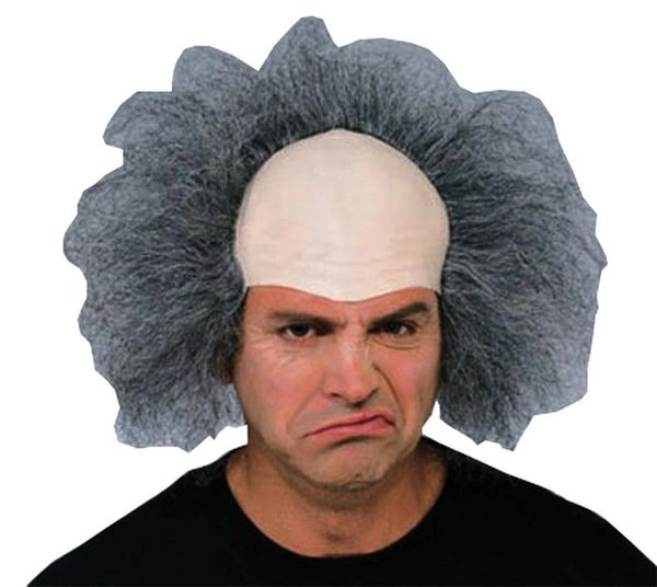 Bald Old Man Costume Wig, Men's, Gray Hair - After Halloween Sale