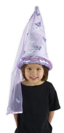 Deluxe Fairy Tale Butterfly Princess Cone Hat, Lavender - Halloween Spirit