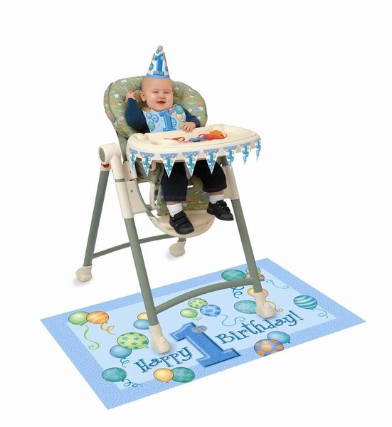 1st Birthday Boys Blue High Chair Decoration Kit - First Birthday - Party Sale