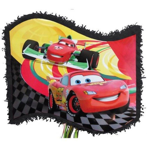 Disneys Pixar Cars Lightening McQueen Racing Flag Pinata - Birthday Party Sale