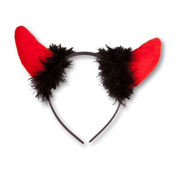 Red Devil Horns Headband - Halloween Spirit