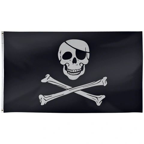 BOGO SALE - Pirate Flag, Skull & Crossbones 3x5ft, Black
