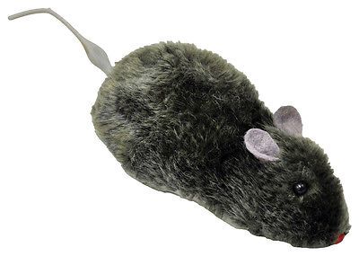 BOGO SALE - Furry Wind Up Mouse Prank, Rat, 4in - Halloween Sale