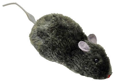 Furry Wind Up Mouse Prank, Rat, 4in - Halloween Sale