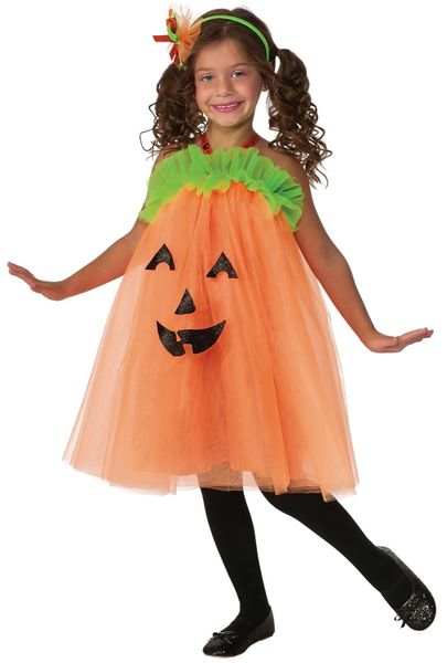 *Fancy Halloween Pumpkin Dress Costume, Girls - Halloween Fun