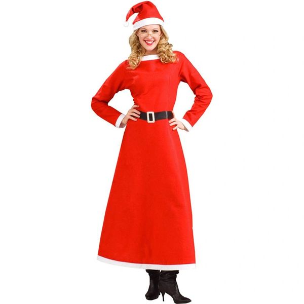 Plus Size Simply Mrs Clause Costume Dress, Red - Christmas Holiday Sale - under $20
