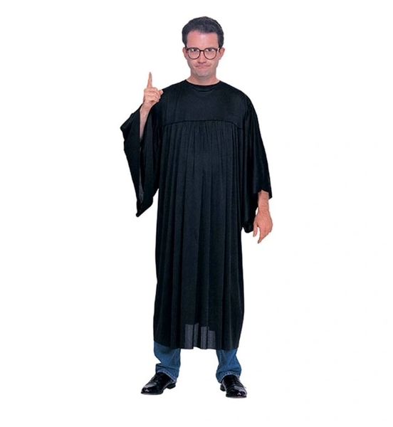 Judges Robe Costume, Black - Unisex - Halloween Spirit - under $20