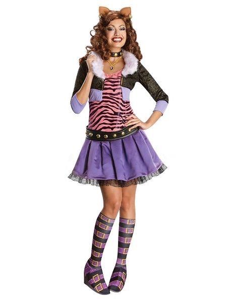 Deluxe Monster High Clawdeen Wolf Costume - Licensed - Halloween Sale