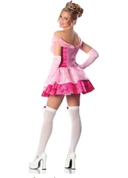 *Playboy Princess Sleeping Beauty Pink Dress, Women's Large - Halloween Costumes