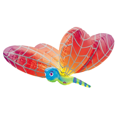3D Dragonfly Super Shape Foil Balloon - Rainbow, 40in - Butterfly Balloon