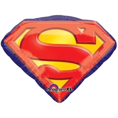 Superman Emblem Shape Foil Balloon, 26in