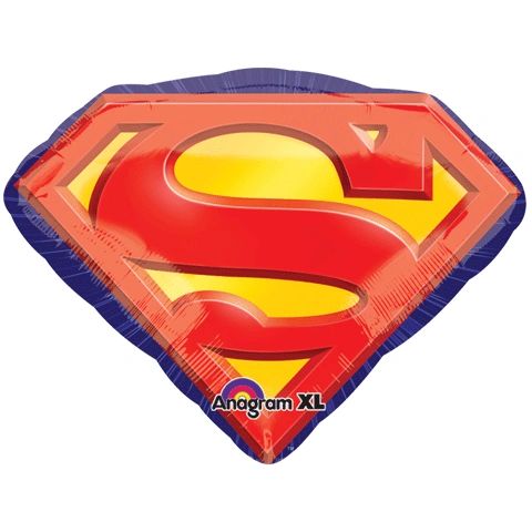 *Superman Emblem Super Shape Foil Balloon, 26in