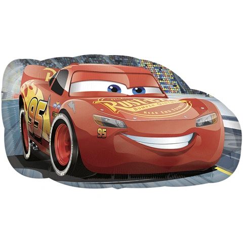 (#10) Disney Pixar Cars Lightning McQueen Super Shape Foil Balloon, Red - 30in