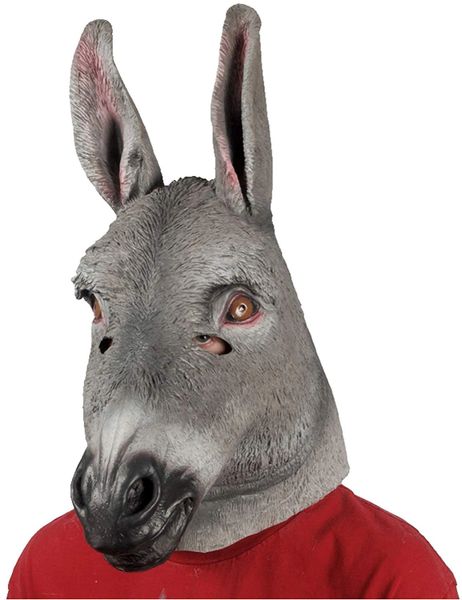 Gray Donkey Mask - Animal Costume Accessory - under $20 | Mime's Fun Shop