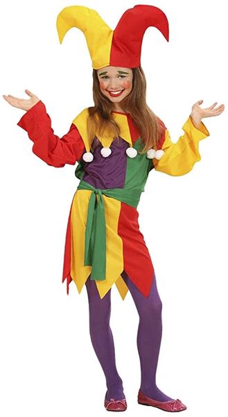 *Jolly Jester the Entertainer Clown Costume, Girls XS - Halloween