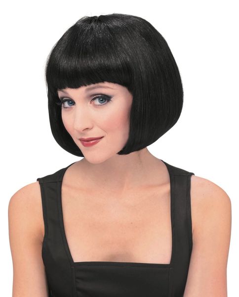 *Short Black Super Model Wig, Women's - Halloween Sale