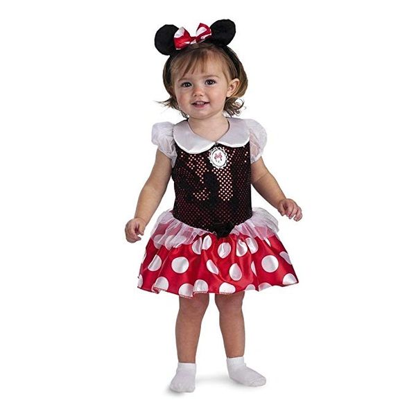 Disney Minnie Mouse Costume, Red, White Dots, Toddler Girl 12-18 months - Licensed - Halloween Sale - under $20