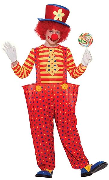 Kids Hoopie the Clown Costume, Red - Circus - Halloween Sale - Purim - under $20