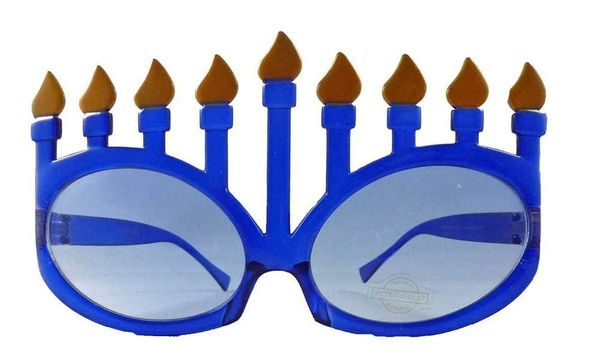 Hanukkah Menorah Glasses - Chanukah - Festival of Lights - Purim - Holiday Sale