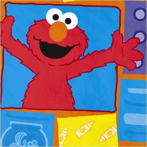 *Rare Sesame Street Elmo Loves You Beverage Napkins, 16ct 2006