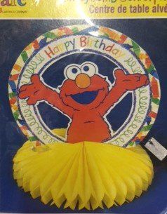 Rare Sesame Street Elmo Loves You Birthday Party Table Centerpiece Decoration, 8in - 2006 - Licensed
