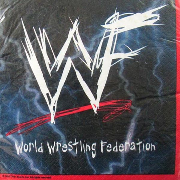 Rare - BOGO SALE - WWF Wrestling Attitude Era Party Napkins -(1999) - World Wrestling Federation