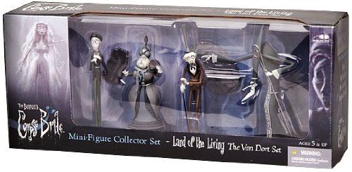 *Rare Tim Burton's Corpse Bride Mini-figure Collector Set: The Van Dort Set Land of the Living