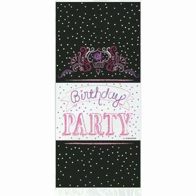 BOGO SALE - Birthday Sweets Cellophane Bags with Ties, Black, Pink, 12in - Cupcake Party