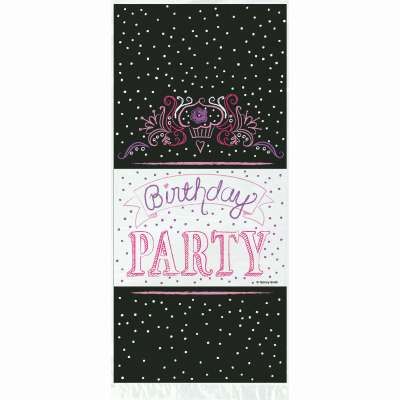 *Birthday Sweets Cellophane Bags with Ties, Black, Pink, 12in - 20 bags - Cupcake Party