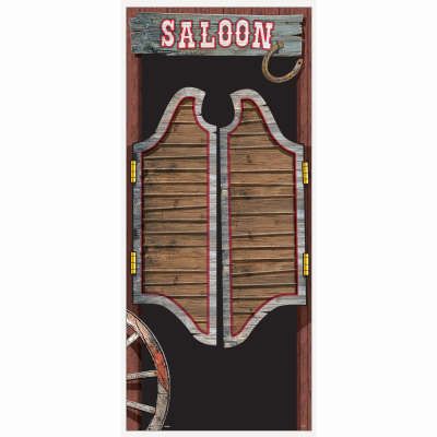 BOGO SALE - Saloon Birthday Party Door Poster, Wall Decoration - 27x60in - Western - Cowboy