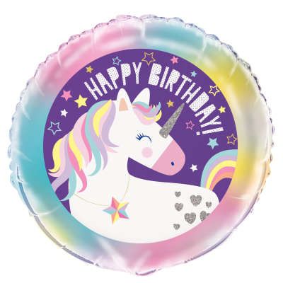 BOGO SALE - Unicorn Happy Birthday! Foil Balloon, 18in