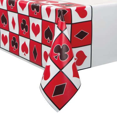 *Casino Party Table Cover, 54x84in