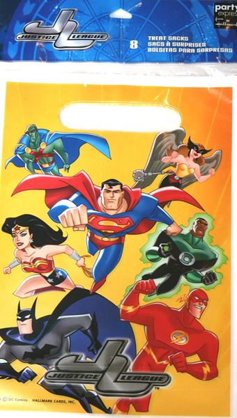 Rare - BOGO SALE - Justice League Birthday Party Loot Bags - Licensed