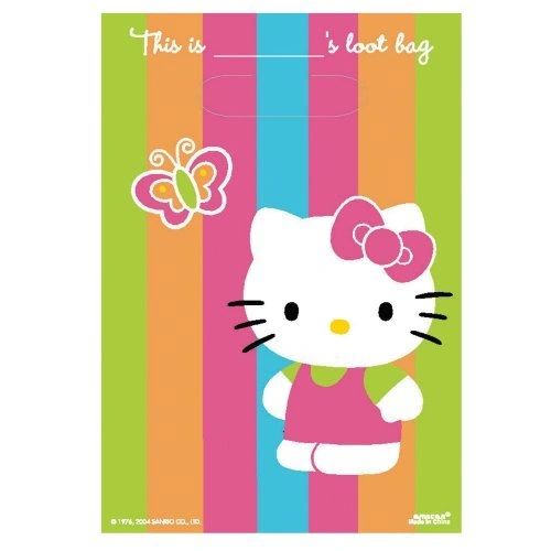 BOGO SALE - Rare Hello Kitty Birthday Party Loot Bags, 8ct