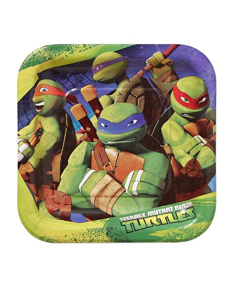 BOGO SALE - TMNT Teenage Mutant Ninja Turtles Birthday Party Cake Plates, 7in - Licensed