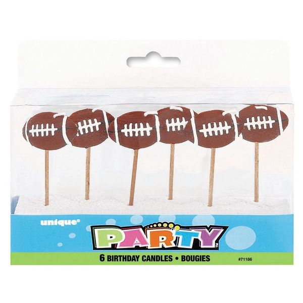 *Football Toothpick Candles, 6ct - NFL Sports