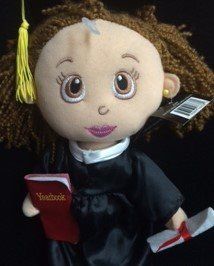 Preferred Plush Little Sweethearts Graduation Girl Doll, Cap, Gown & Diploma- 14in