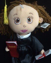 *Little Sweethearts Graduation Girl Doll, Cap, Gown & Diploma- 14in - Preferred Plush