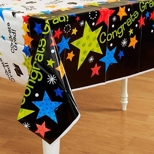 BOGO SALE - Graduation Party Rectangle Table Covers, 54x102in