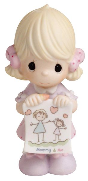 *Rare Precious Moments Mommy & Me Porcelain Blonde Girl Figurine, Enesco 2003 (115901)