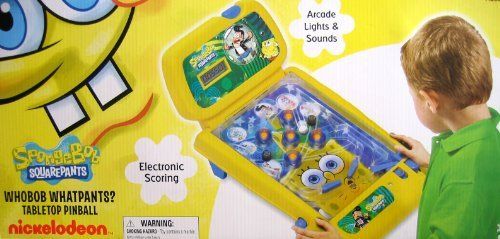 *WhoBob WhatPants? SpongeBob Toys, Electronic Tabletop Pinball Machine, Arcade Game, Lights & Sounds - 2008