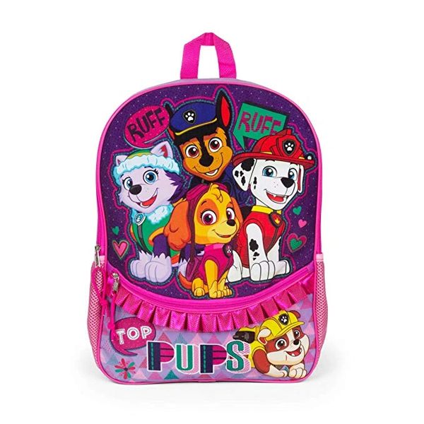 Paw Patrol Top Pups Backpack Travel Bag with Ruffles - Pink