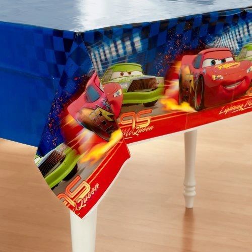 Pixar Cars Birthday Party Table Cover, 54x102in - Lightening McQueen