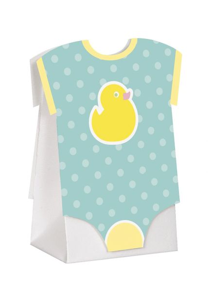 *Onesie Polka Dot Party Favor Treat Gift Boxes, 8ct - Baby Shower Ducky