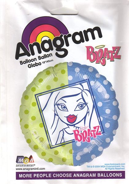 Rare - BOGO SALE - Bratz Polka Dot Birthday Party Foil Balloon, 18in - Licensed