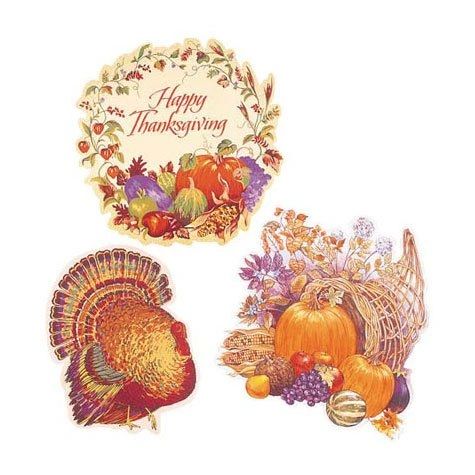 BOGO SALE - Thanksgiving Cutout Window Decorations - Style Varies