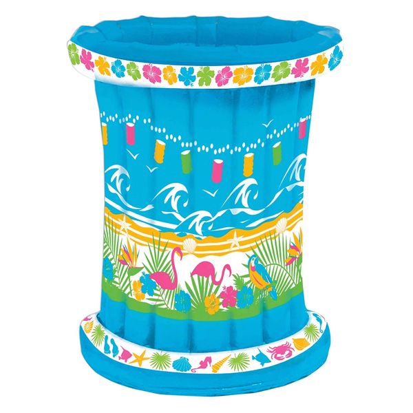 Inflatable Luau Barrel, Beverage Cooler, 26in