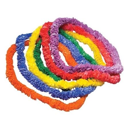 *Plastic Lei's, Hawaiian Aloha Party Favors - 12 Assorted Color Leis - Luau Party