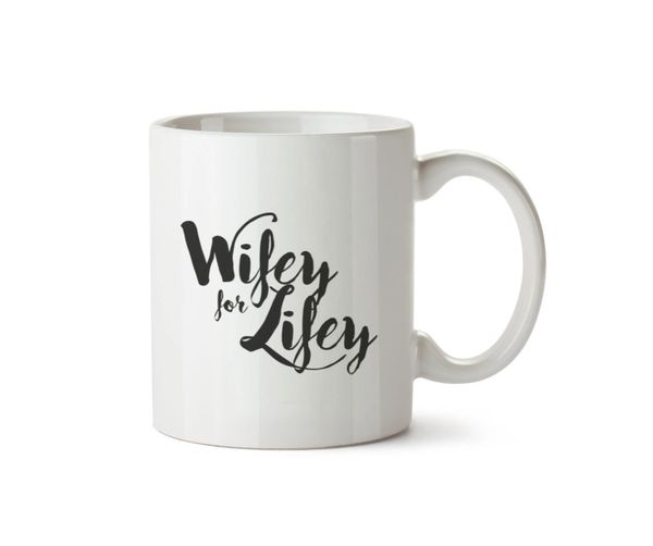 *Wifey For Lifey White Coffee Mug, 12oz - Mom Gifts